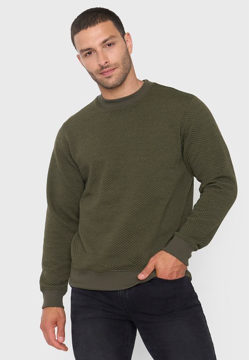 Polerón Hombre Quilted Musgo