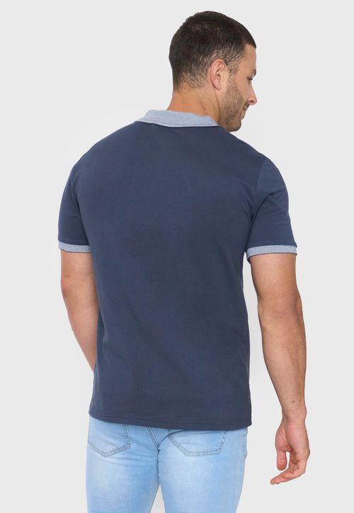 Polera Hombre Preppy Azul