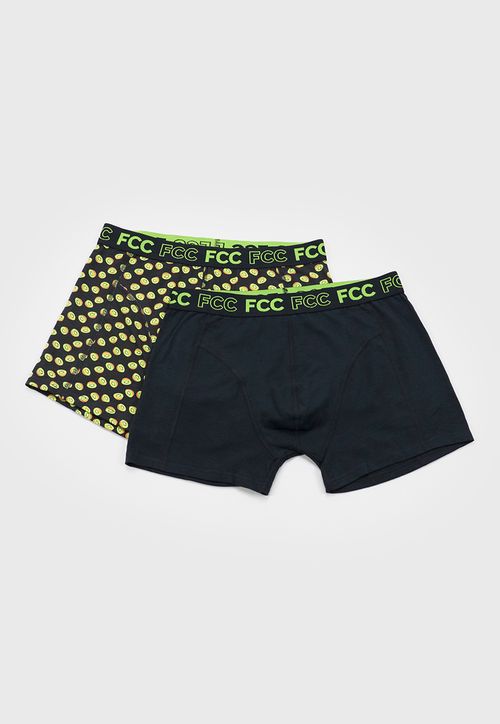 Boxer Hombre Print Bipack Negro