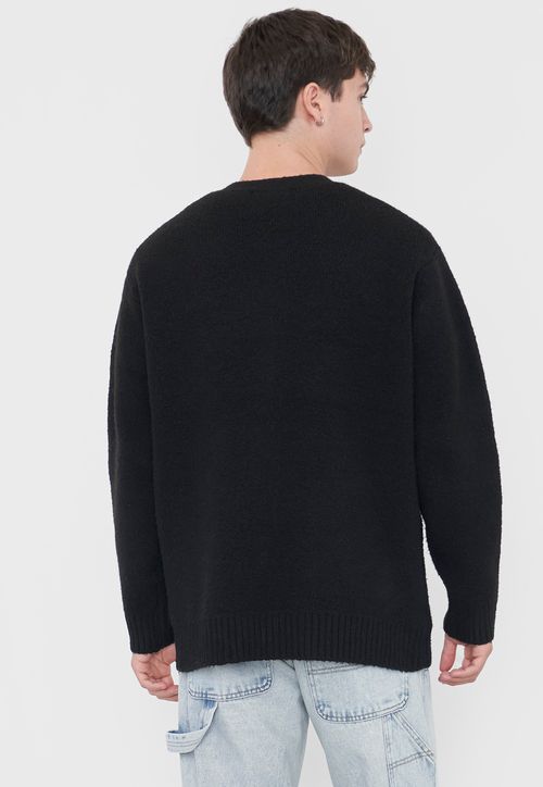 Tejido Hombre Cardigan Negro