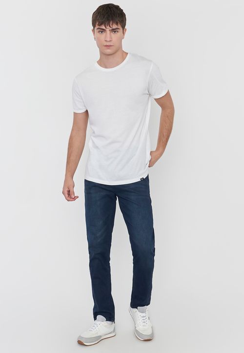 Jeans Hombre Skinny Spandex Azul Raw