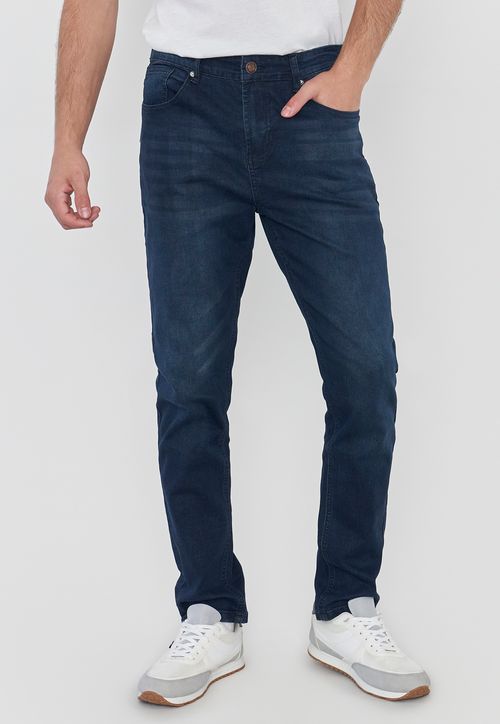 Jeans Hombre Skinny Spandex Azul Raw