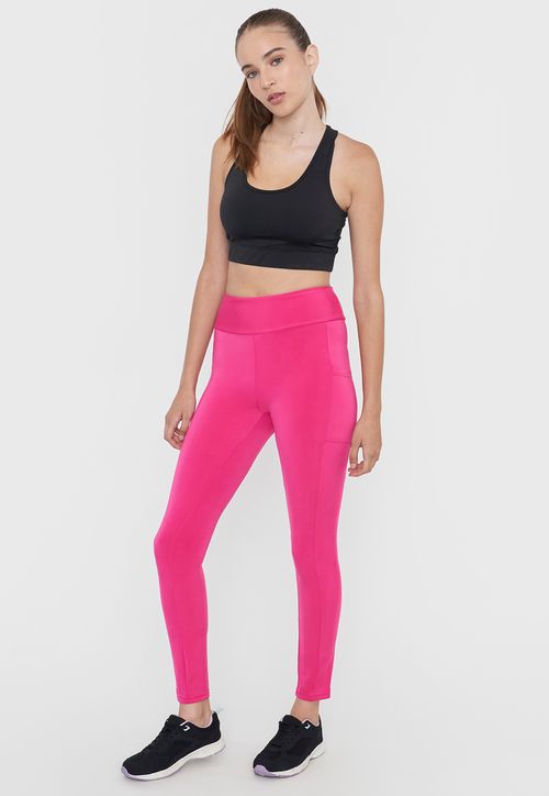 Calza Mujer Deportiva Pitillo Color Fucsia