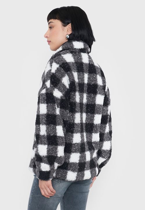 Chaqueta Mujer Negro Checks