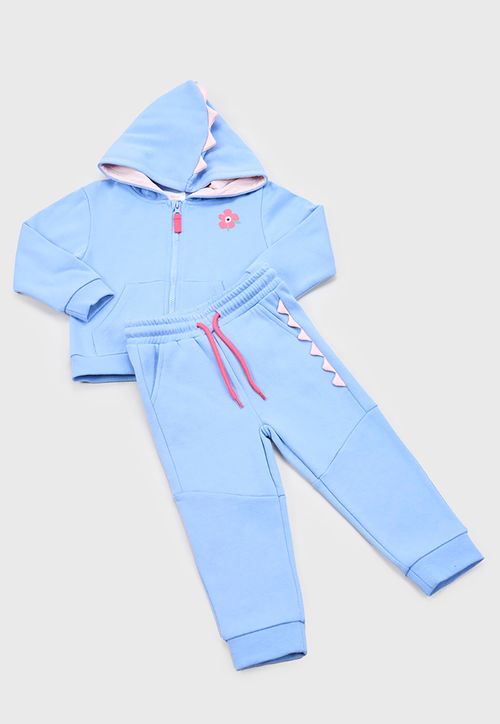 Conjunto Bebé Niña Zipper Celeste