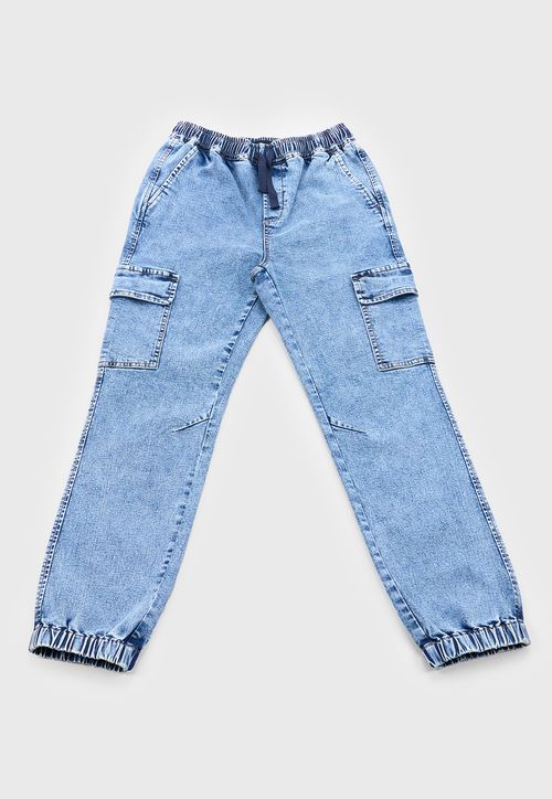Jeans Niño Teen Cargo Azul