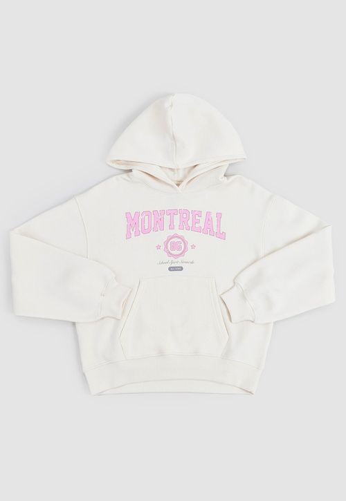 Poleron Niña Teen Hoodie Beige