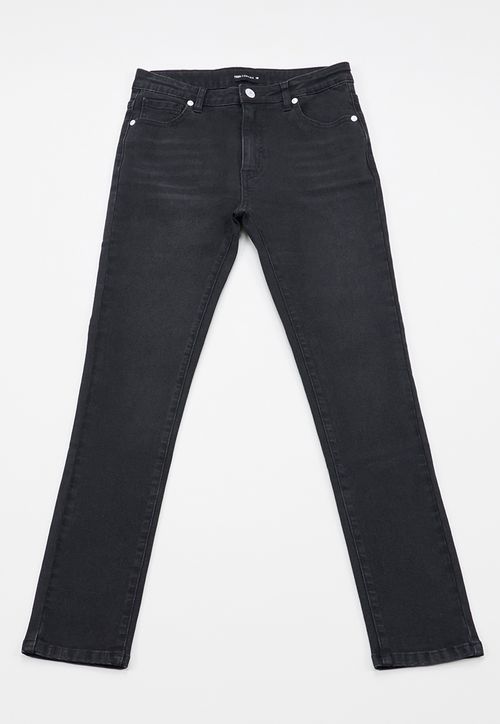 Jeans Niño Teen 5 Bolsillos Negro