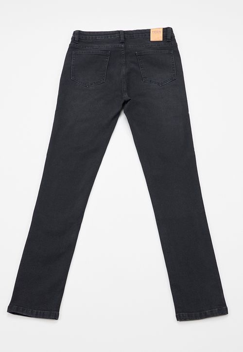 Jeans Niño Teen 5 Bolsillos Negro