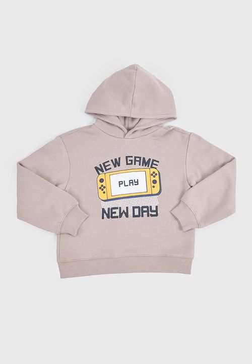 Poleron Niño Kids Hoodie Beige