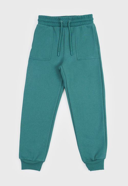 Pantalón De Buzo Niño Kids Basico Verde