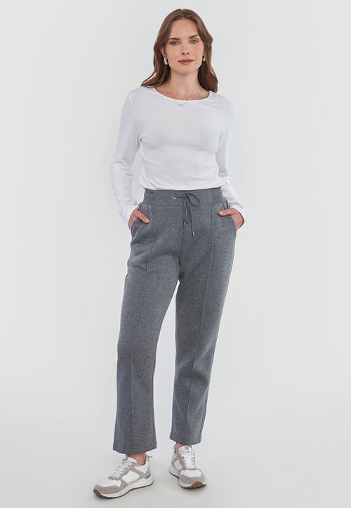 Pantalón Mujer Jogger Gris Melange