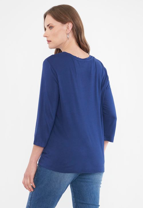 Polera Mujer Manga Larga Navy