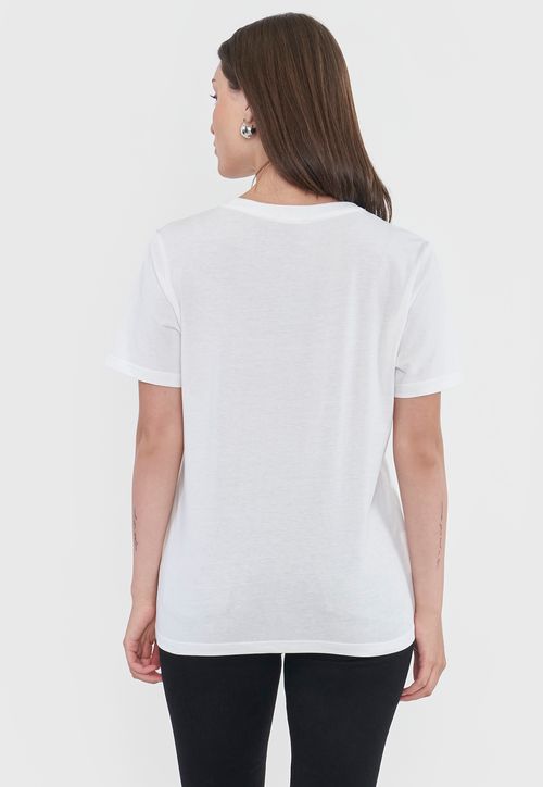 Polera Mujer Print Wester Blanco