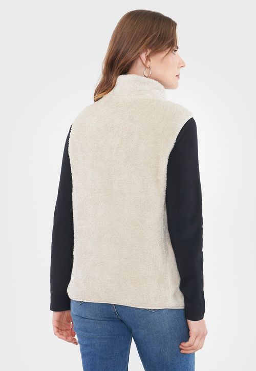 Polerón Mujer Coral Sin Mangas Color Beige