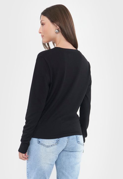 Sweater Mujer Cárdigan Negro
