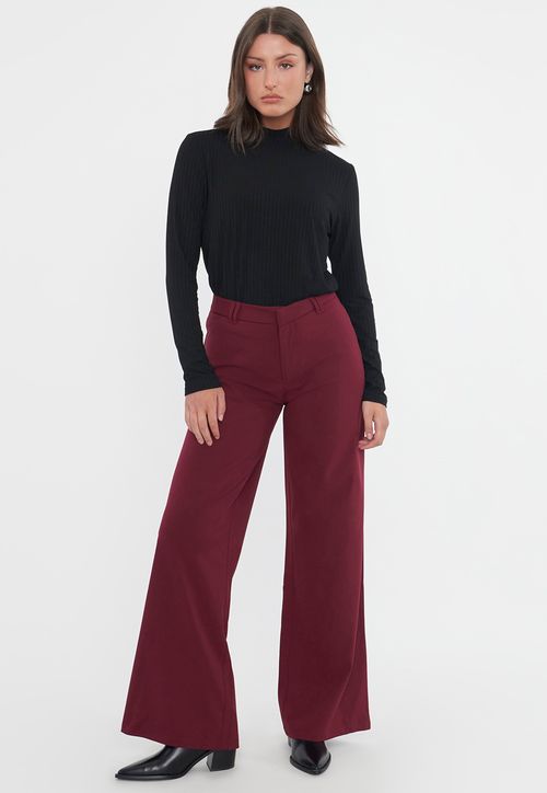 Pantalón Mujer Sastrero Burdeo