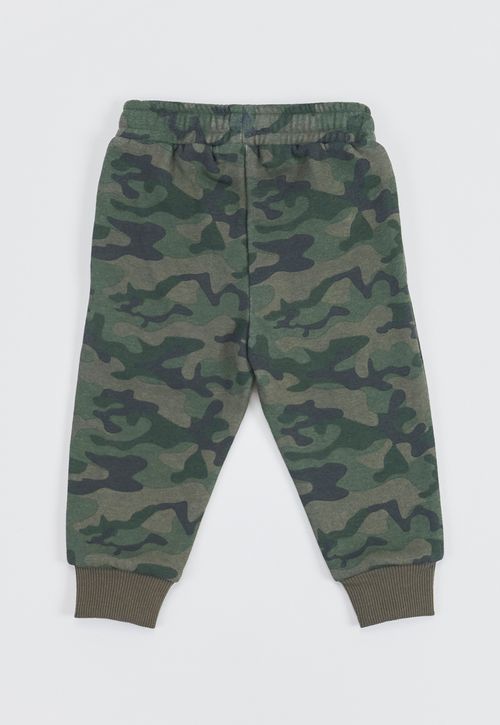Pantalón De Buzo Bebé Niño Full Print Verde