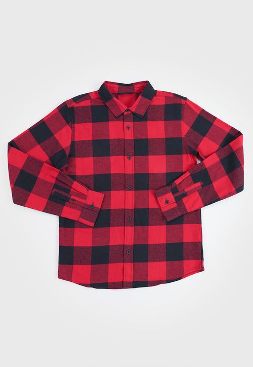 Camisa Niño Teen Franela Rojo