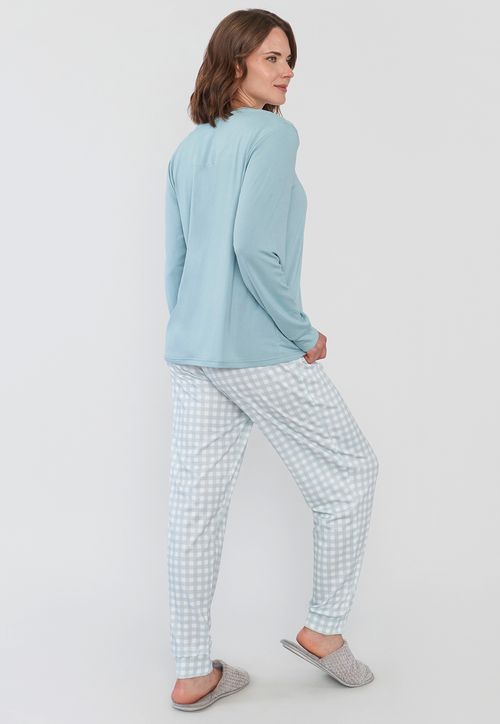Pijama Mujer Full Print Polypeach Verde