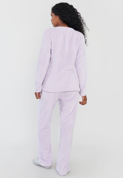 Pijama Mujer Coral Print Lavanda