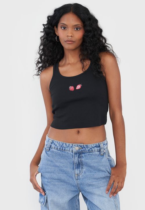 Peto Mujer Local Print Negro