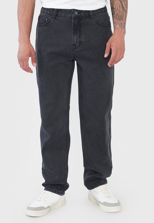 Jeans Hombre Straight Color Negro