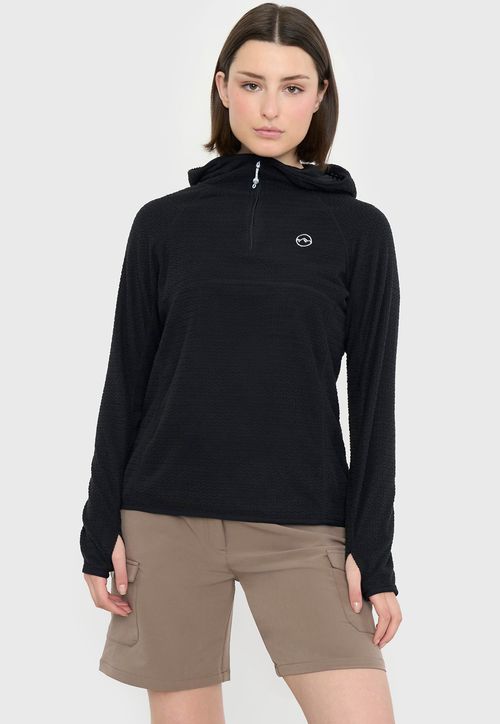 Polerón Outdoor Mujer Waffle III Negro