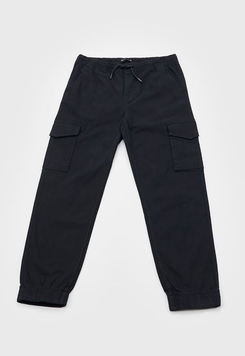Pantalon Niño Teen Jogger Cargo Negro