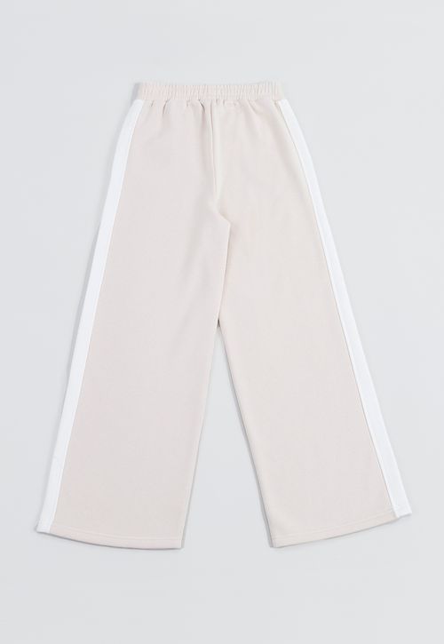 Pantalón De Buzo Niña Teen Franjas Sporty Beige