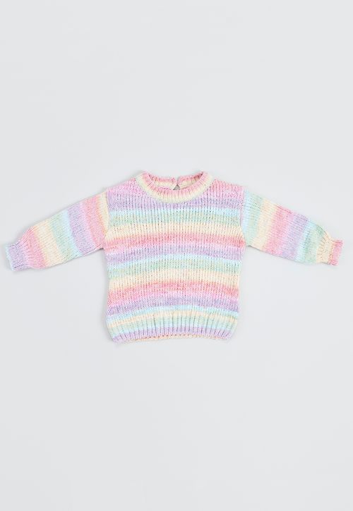 Sweater Tejido Bebé Niña Chenille Rosado