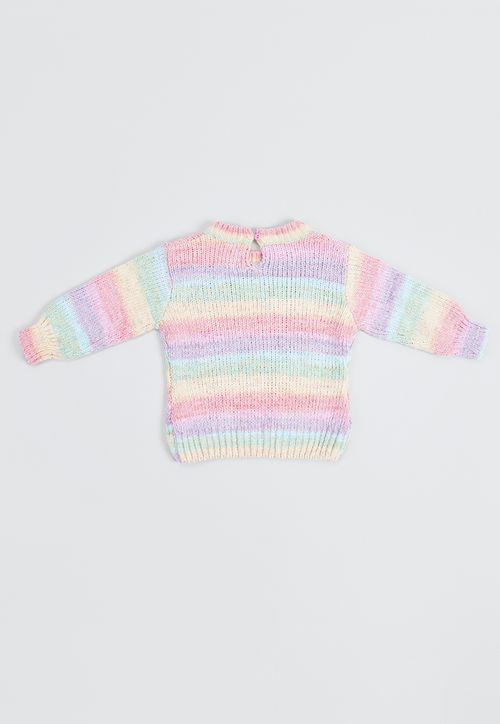 Sweater Tejido Bebé Niña Chenille Rosado