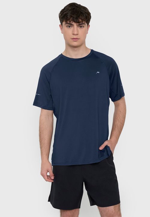 Polera Hombre Deportiva R-Neck Navy