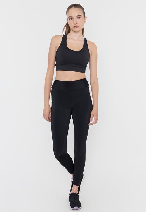 Calza Mujer Deportiva Pitillo Negro
