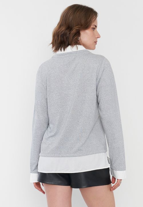 Sweater Mujer Camant Blusa Gris