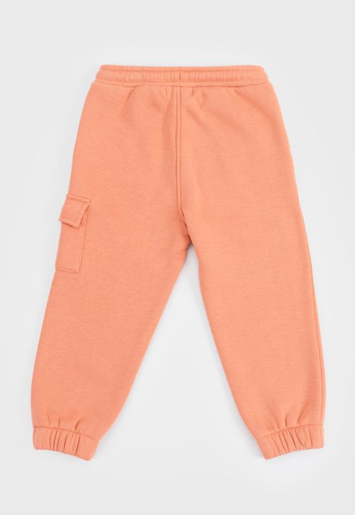 Pantalón De Buzo Bebé Niño Cargo Naranjo
