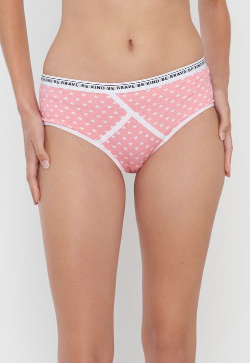 Calzón Mujer BoyShort Cotton Print Coral