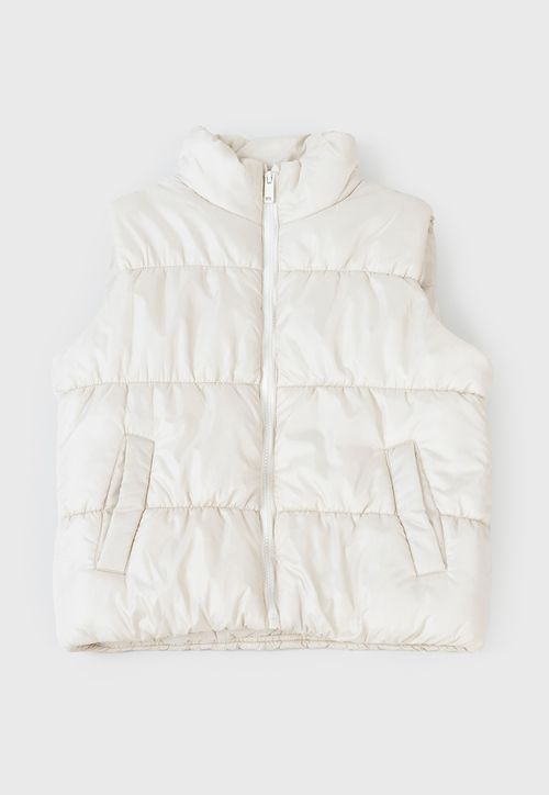 Parka Niña Teen Sin Mangas Beige