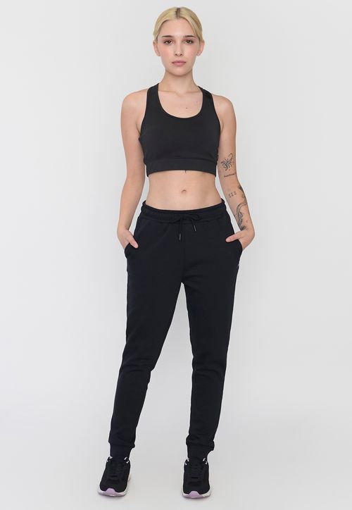 Buzo Mujer Deportivo Jogger Color Negro