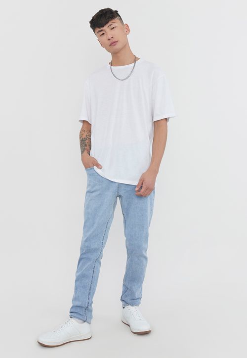 Jeans Hombre Skinny Fit Spandex Azul Medio Talla 40 a 42