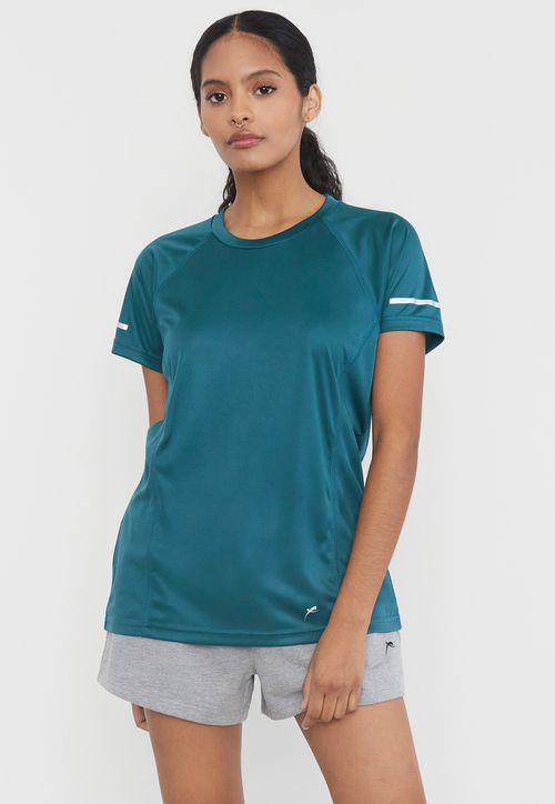 Polera Mujer Deportiva Poliéster R-Neck Petrol