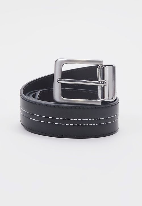 Cinturón Hombre Clásico Negro Hebilla Reversible