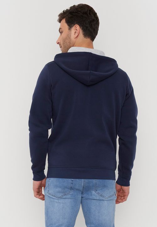 Polerón Hombre Full Zipper Clásico Navy