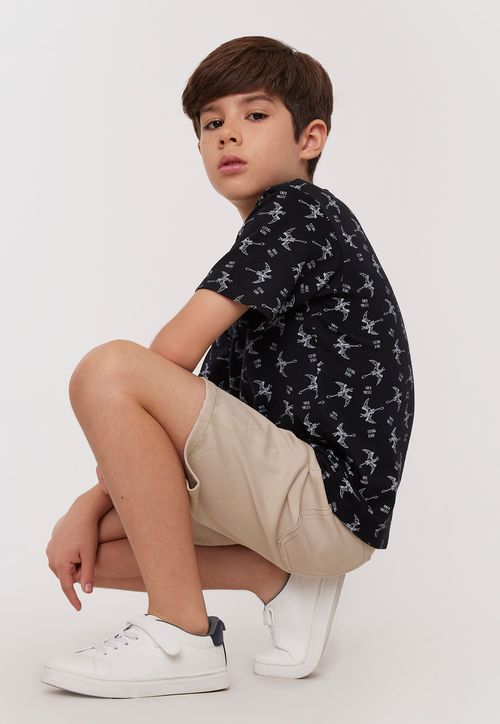Short Niño Kids Denim Color Beige