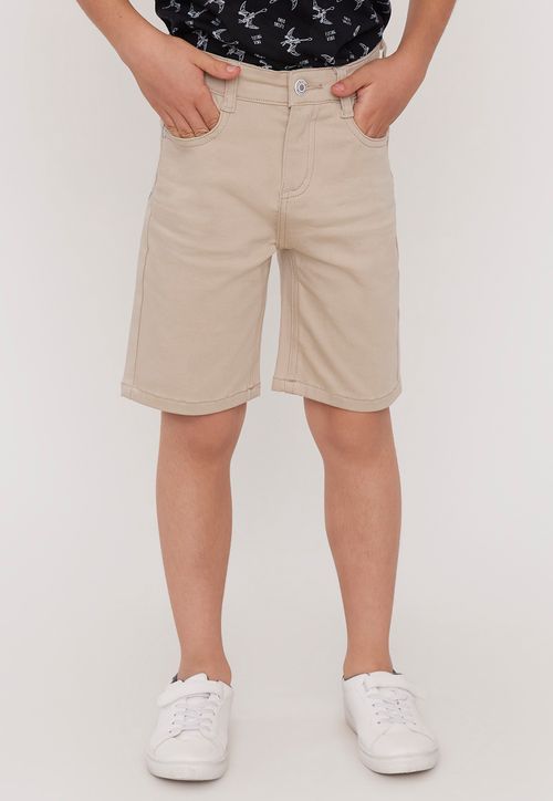 Short Niño Kids Denim Color Beige