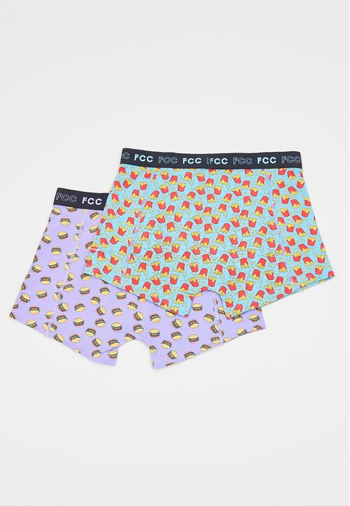 Bóxer Hombre Bipack Print Gris