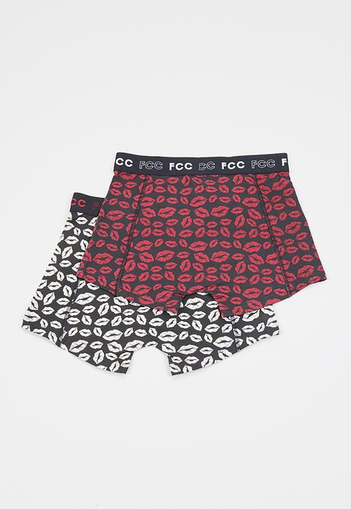 Bóxer Hombre Bipack Print Rojo