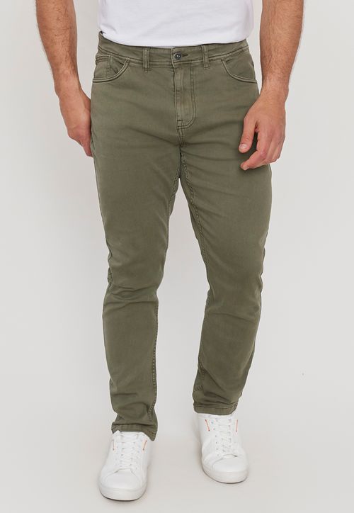 Pantalón Hombre Slim Fit Verde 5 Pocket
