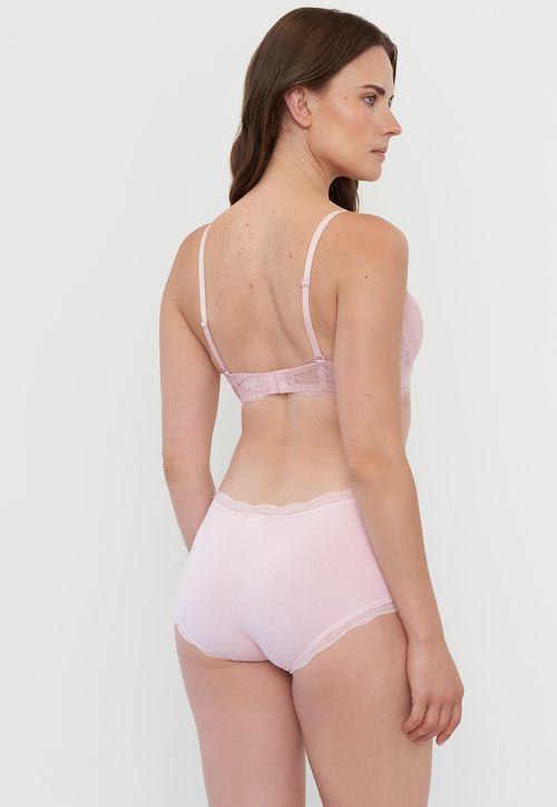 Pack Calzón Mujer Alto Cotton Negro - Rosado
