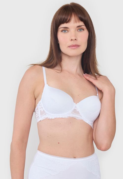 Sostén Mujer Push Up Ecru Copa B